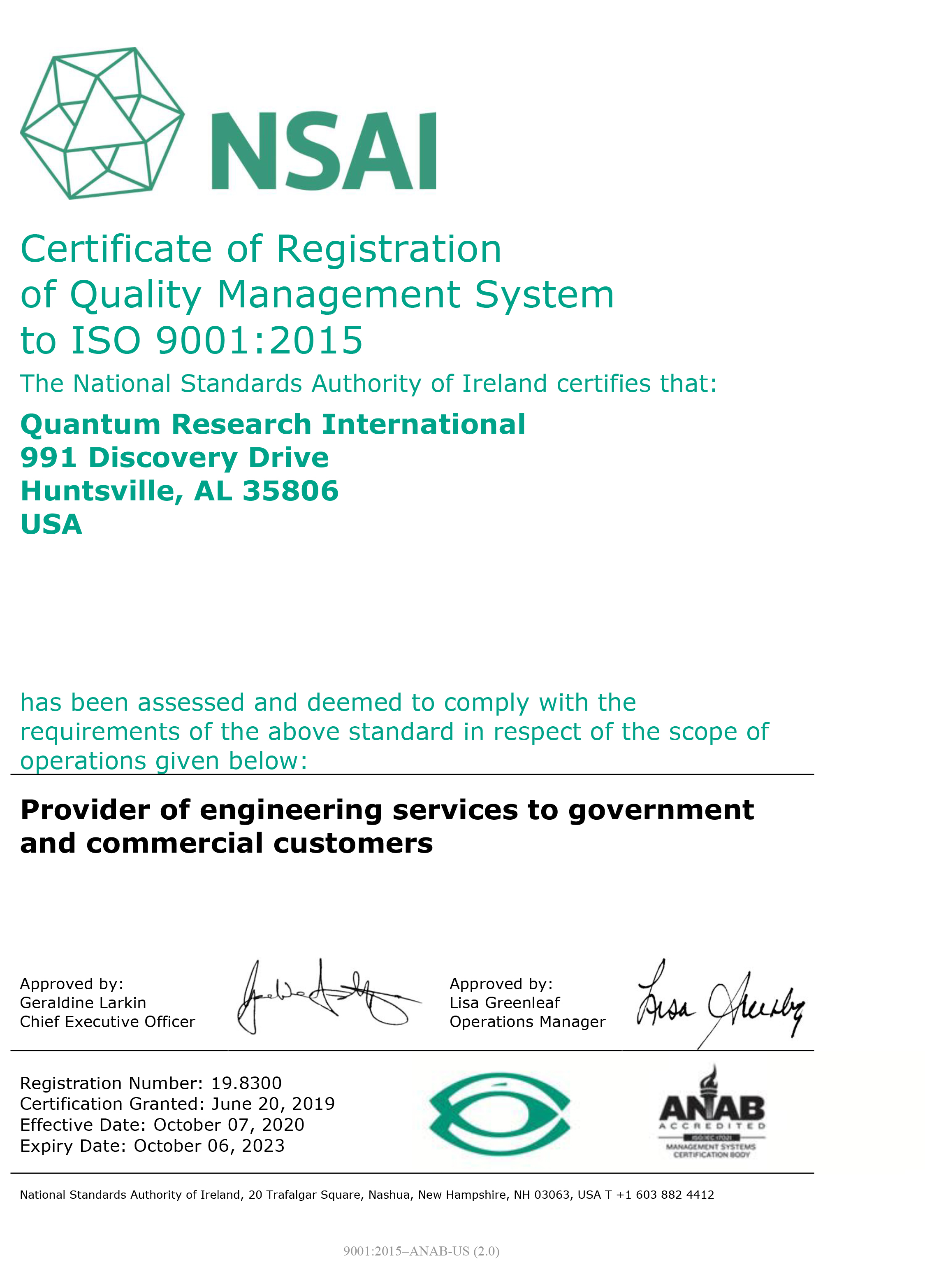 ISO Quality Cert